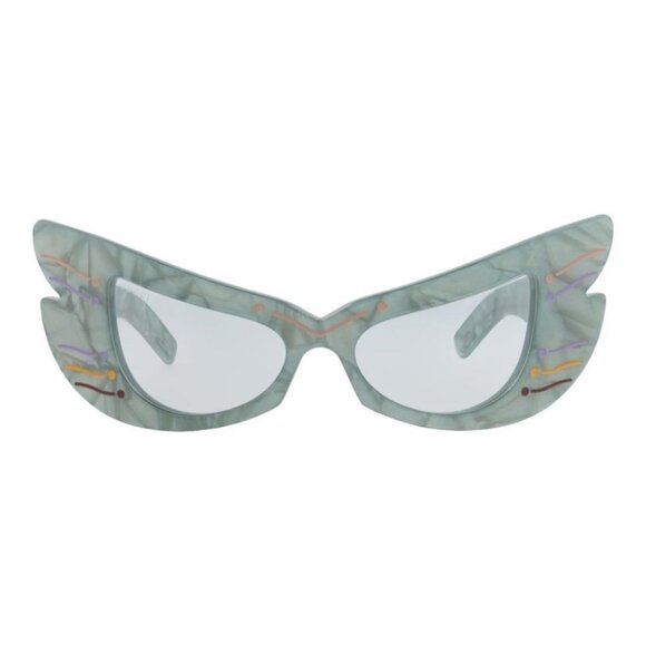 Gucci Womens Cat Eye Light Blue Light Blue Light Blue Fashion Designer Eyewear - Picture 1 of 4